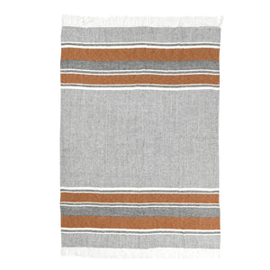 TC Lima Grey/Rust Throw Blanket