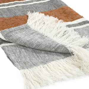 TC Lima Grey/Rust Throw Blanket