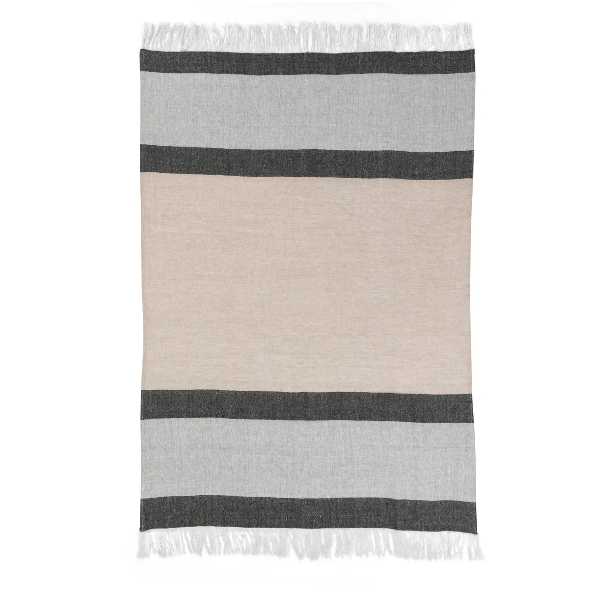 TC Talara Natural/Charcoal Throw Blanket