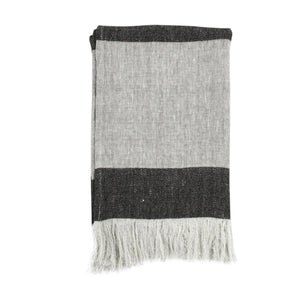 TC Talara Natural/Charcoal Throw Blanket