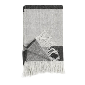 TC Talara Natural/Charcoal Throw Blanket