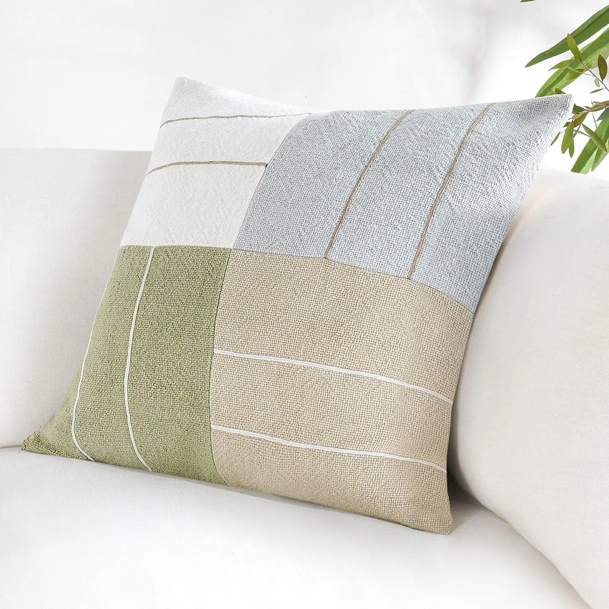 ST Niya Wheat Green Multi Pillow