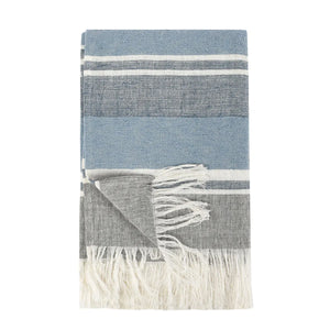 TC Lima Capri Blue/Dark Grey Throw Blanket