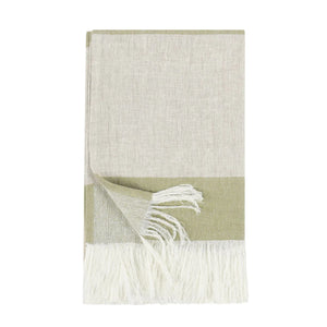 TC Talara Wheat Green/Natural Throw Blanket