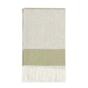 TC Talara Wheat Green/Natural Throw Blanket