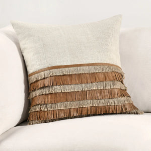 TL Casa Leather Chestnut/Natural Pillow