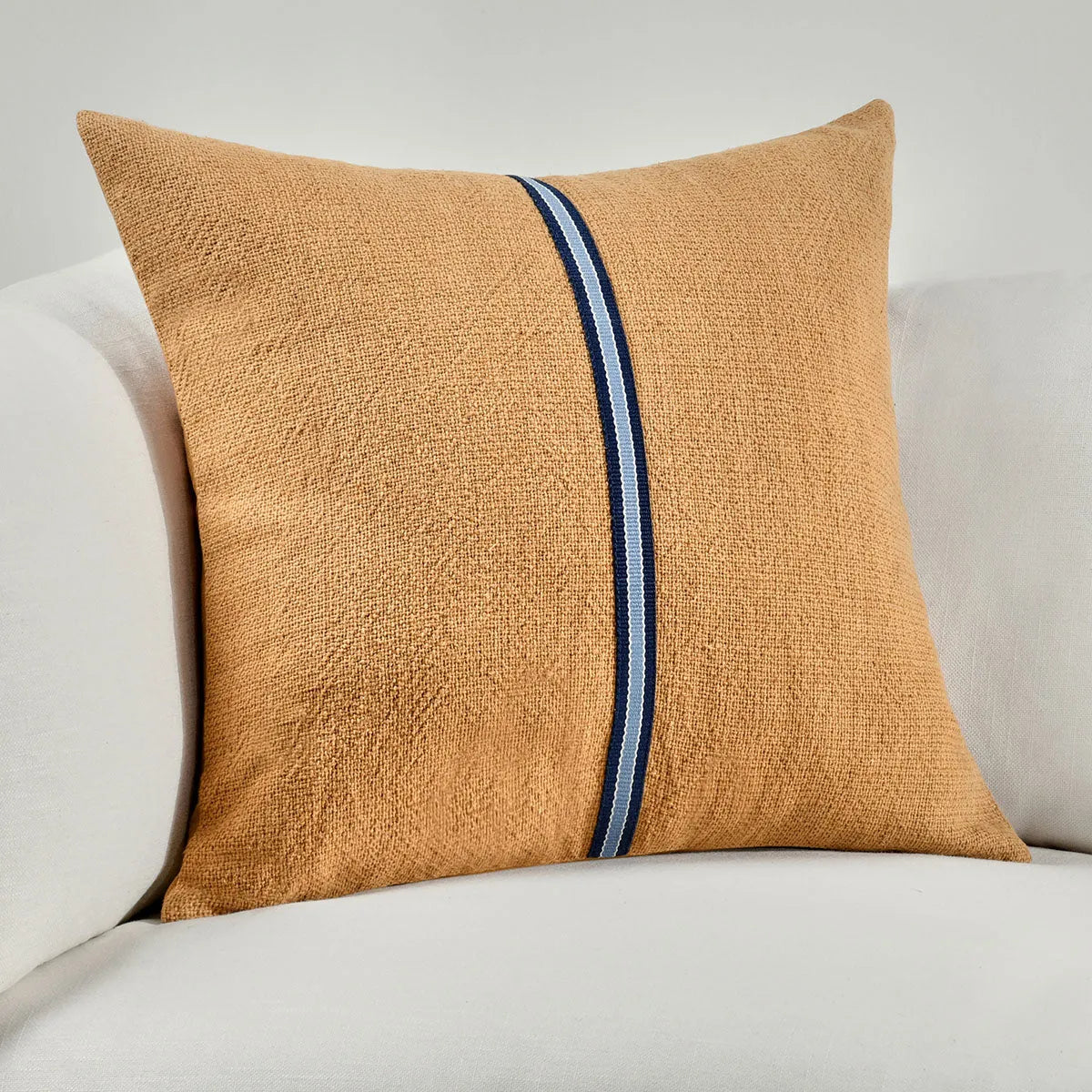 TL Edwin Chestnut Brown/ Denim Blue Pillow