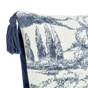 TL Stonework Denim Blue Pillow