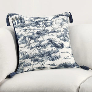 TL Stonework Denim Blue Pillow