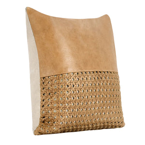 TL Toscano Leather Chestnut Brown Pillow