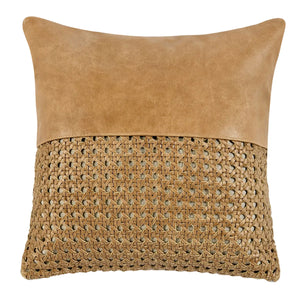 TL Toscano Leather Chestnut Brown Pillow