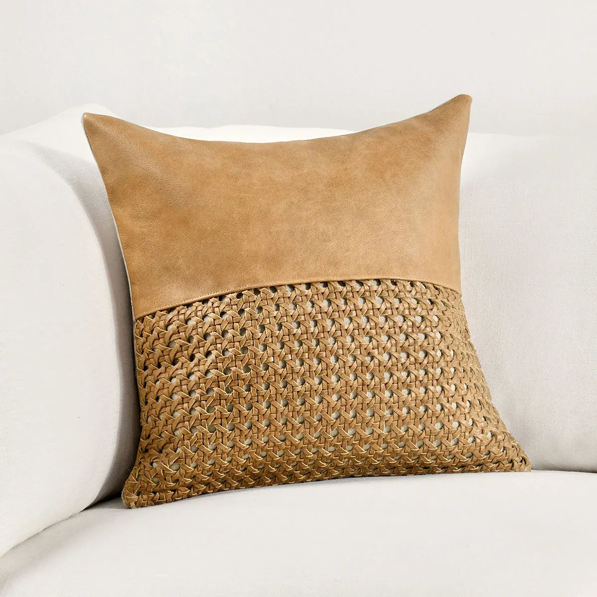 TL Toscano Leather Chestnut Brown Pillow