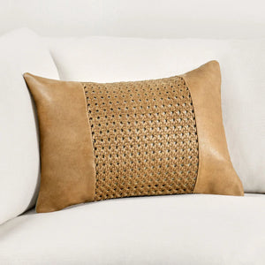 TL Toscano Leather Chestnut Brown Pillow