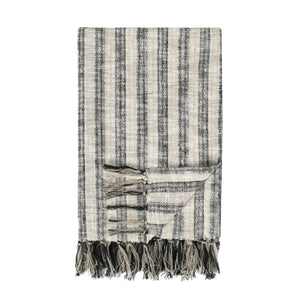 TC Linna Natural/Black Throw Blanket