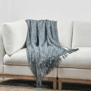 TC Sharma Denim Blue Throw Blanket