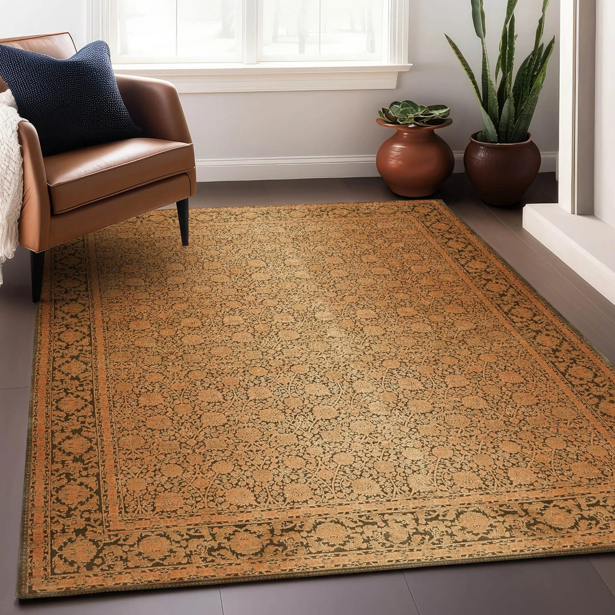 Vizcia VZ1 Copper Rug - Rug & Home