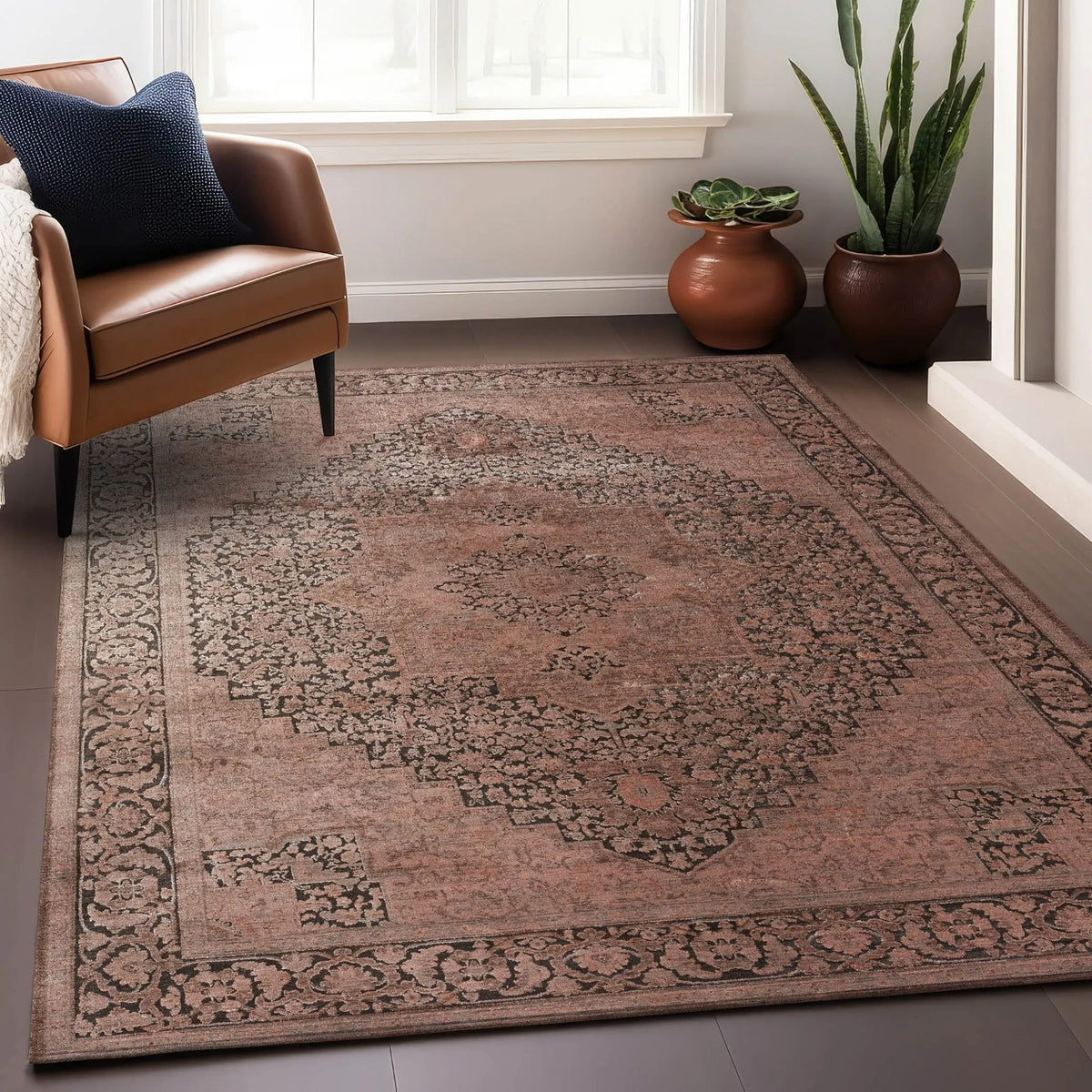 Vizcia VZ3 Brown Rug - Rug & Home