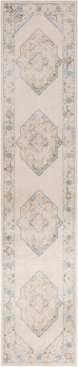 Astra Machine Washable ASW13 Ivory Blue Rug