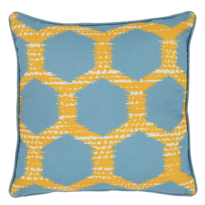 Indr/Outdr Gaines Yellow/Blue Pillow