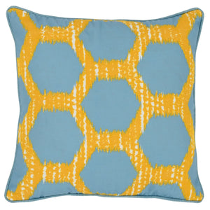 Indr/Outdr Gaines Yellow/Blue Pillow