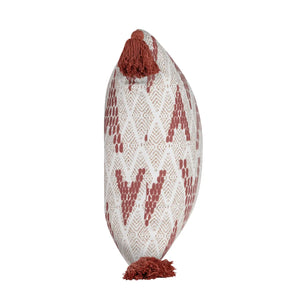 Indr/Outdr Sanibel Natural/Clay Red Pillow