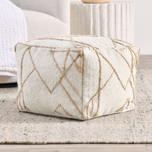 Sintra Ivory/Natural Pouf