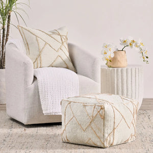 Sintra Ivory/Natural Pouf