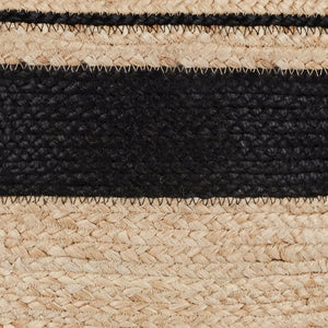 Faro Jute Natural/black Pouf