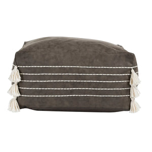 Ezekiel Vegan Leather Hickory Pouf