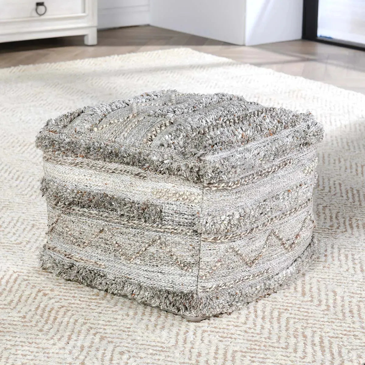 Performance Fallon Grey/Multi Pouf