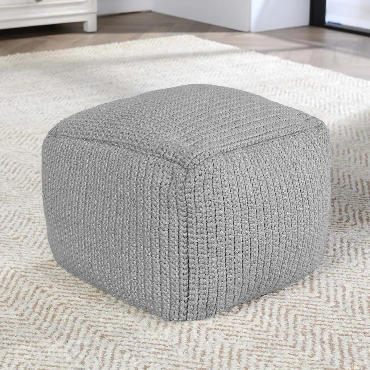 Performance Prism Grey Pouf