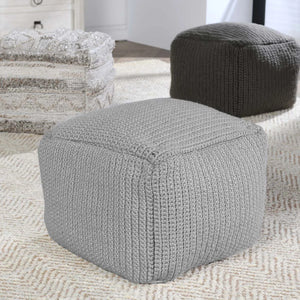 Performance Prism Grey Pouf