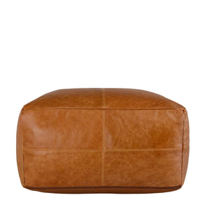 Leather Dumont Chestnut Pouf