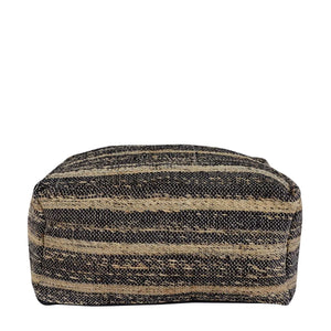 Zane Black/Natural Pouf