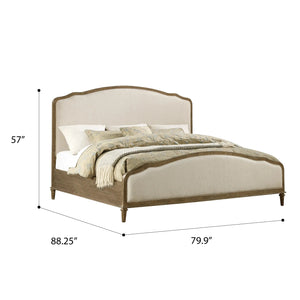 Interlude Upholstered Bed Sandstone Buff