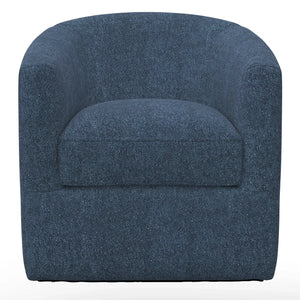 Oliver Swivel Accent Chair Textured Navy