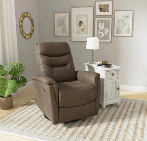 Danyon Swivel Gliding Recliner Tawny Brown