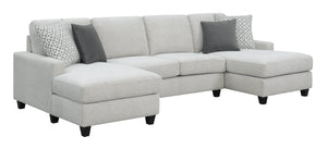 Walker Chaise Sectional Pale Gray