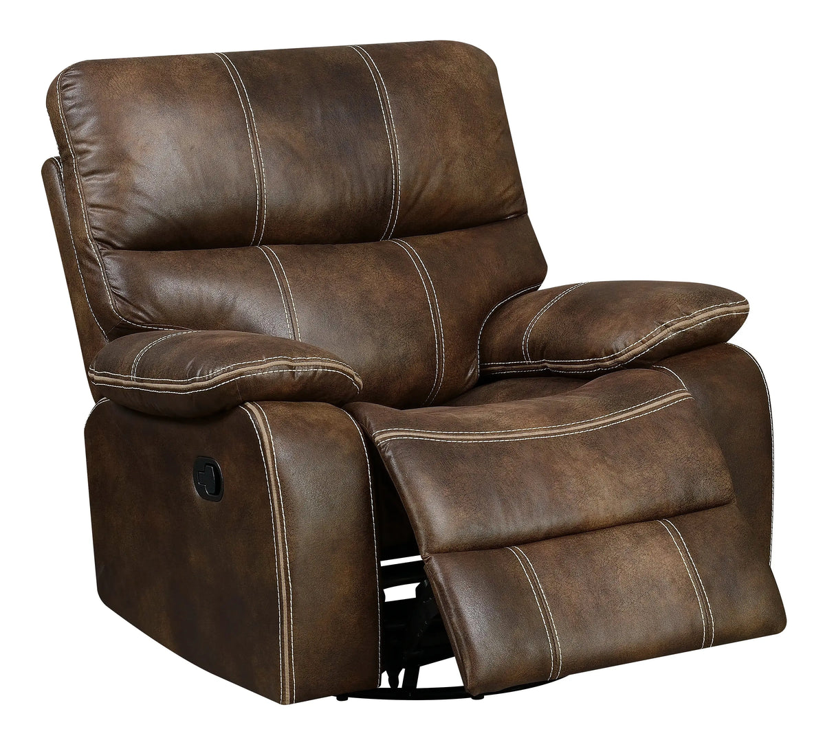 Jessie James Swivel Gliding Recliner Chocolate Brown