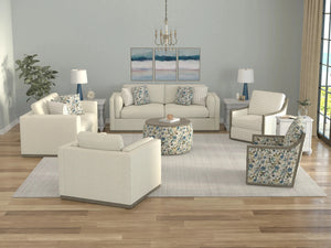 Cecily Storage Ottoman Blue Meadow