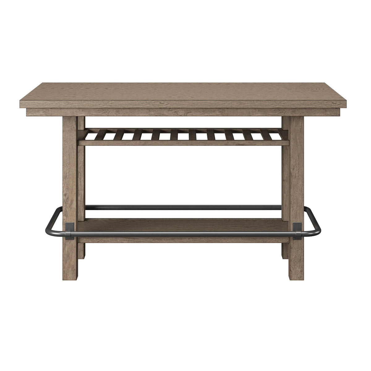 Benton Bar Height Storage Table Pecan Brown