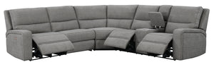 Medford Power 3-Seat Reclining Sectional Charcoal Ash