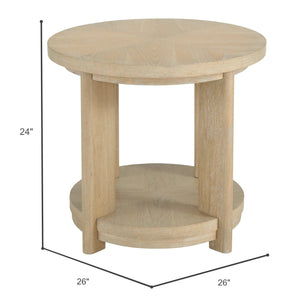 Pacific Grove Round Accent Table Sand Dune