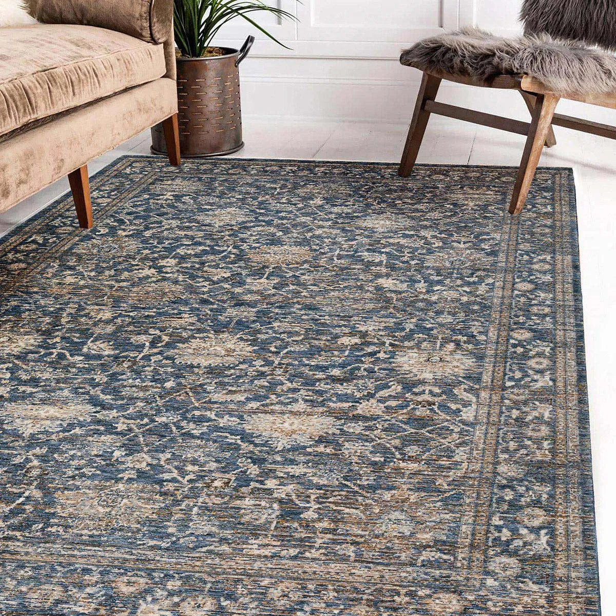 Yarra YA1 Navy Rug - Rug & Home