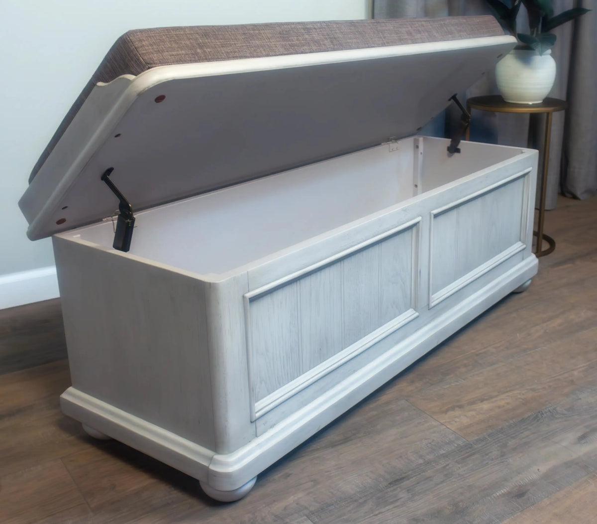 New Haven Storage Bench Oyster Shell