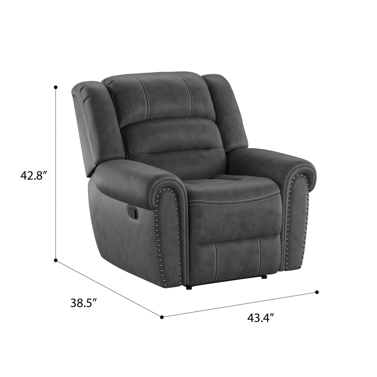 Baldwin Gliding Recliner Slate Gray