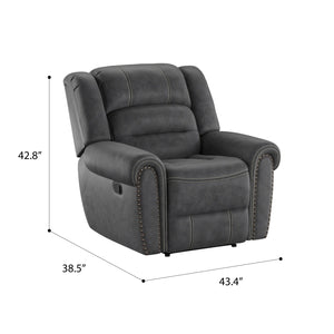 Baldwin Gliding Recliner Slate Gray
