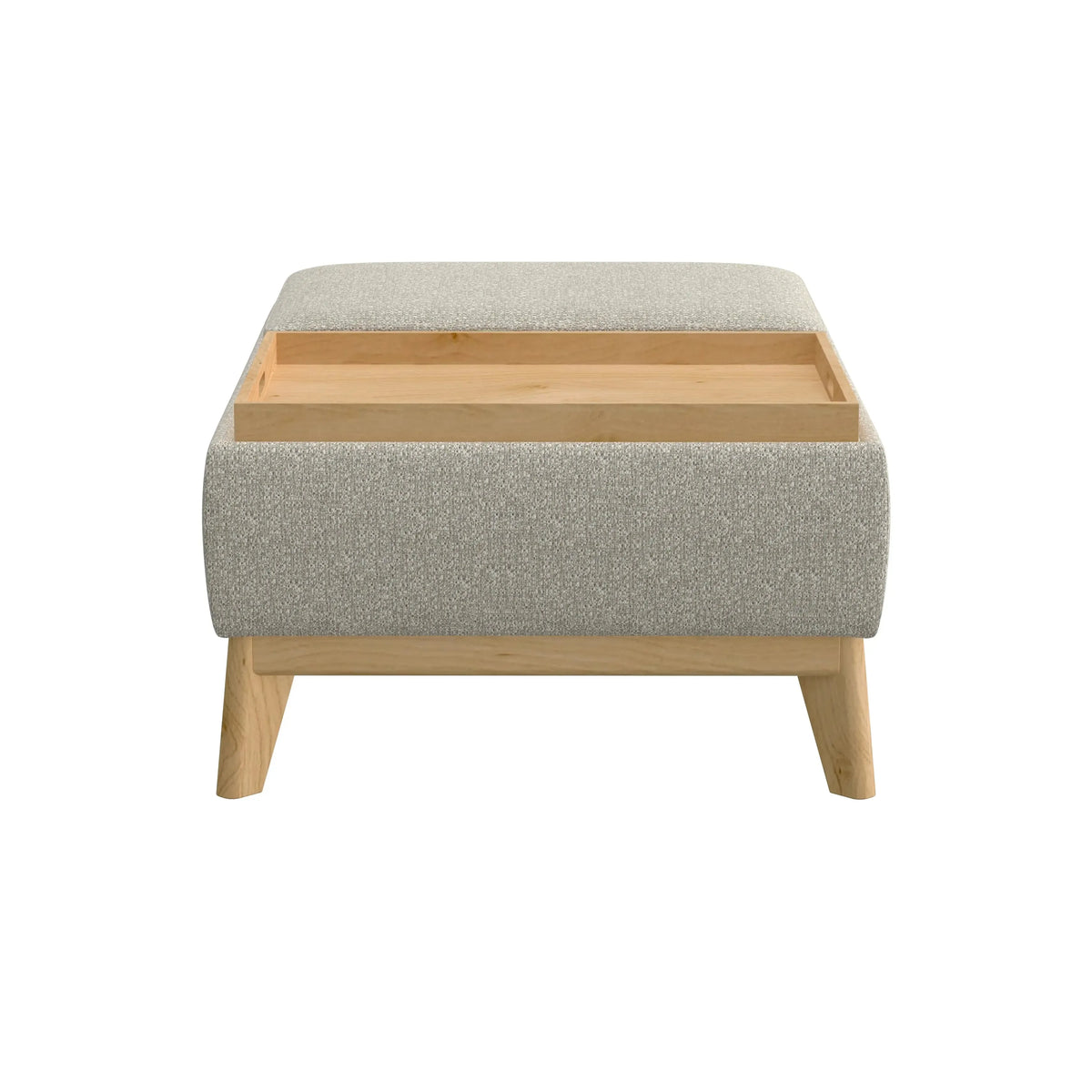 Reverie Reversible Tray Ottoman White Pepper