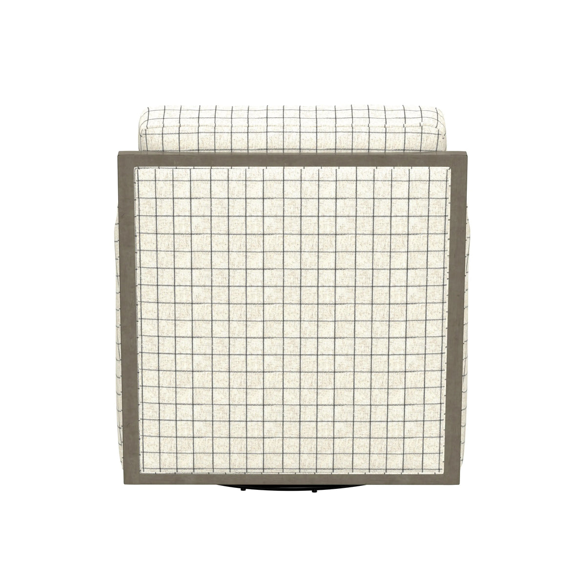 Cecily Swivel Chair Charcoal Windowpane