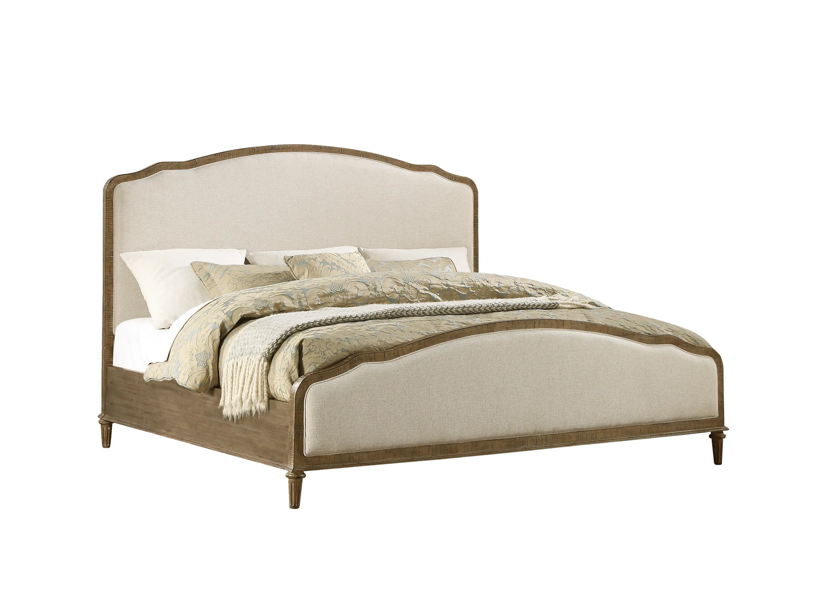 Interlude Upholstered Bed Sandstone Buff